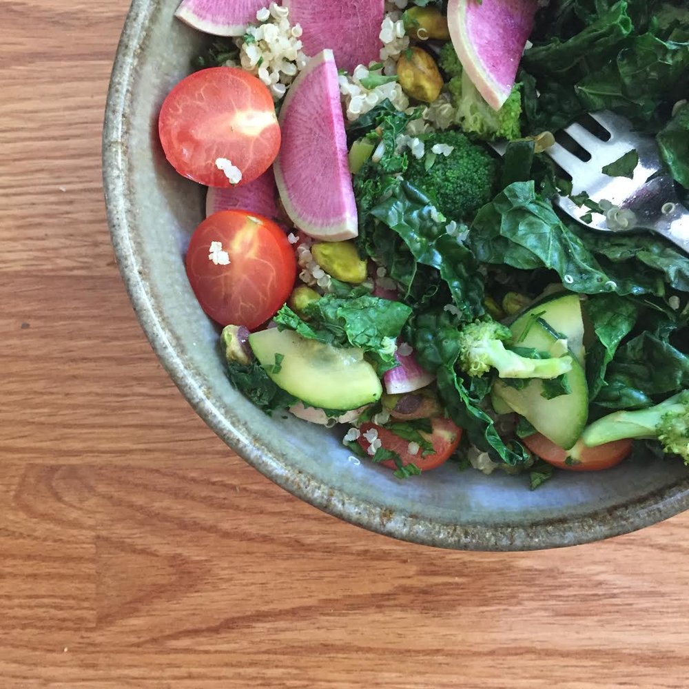 Watermelon Radish Quinoa Salad
