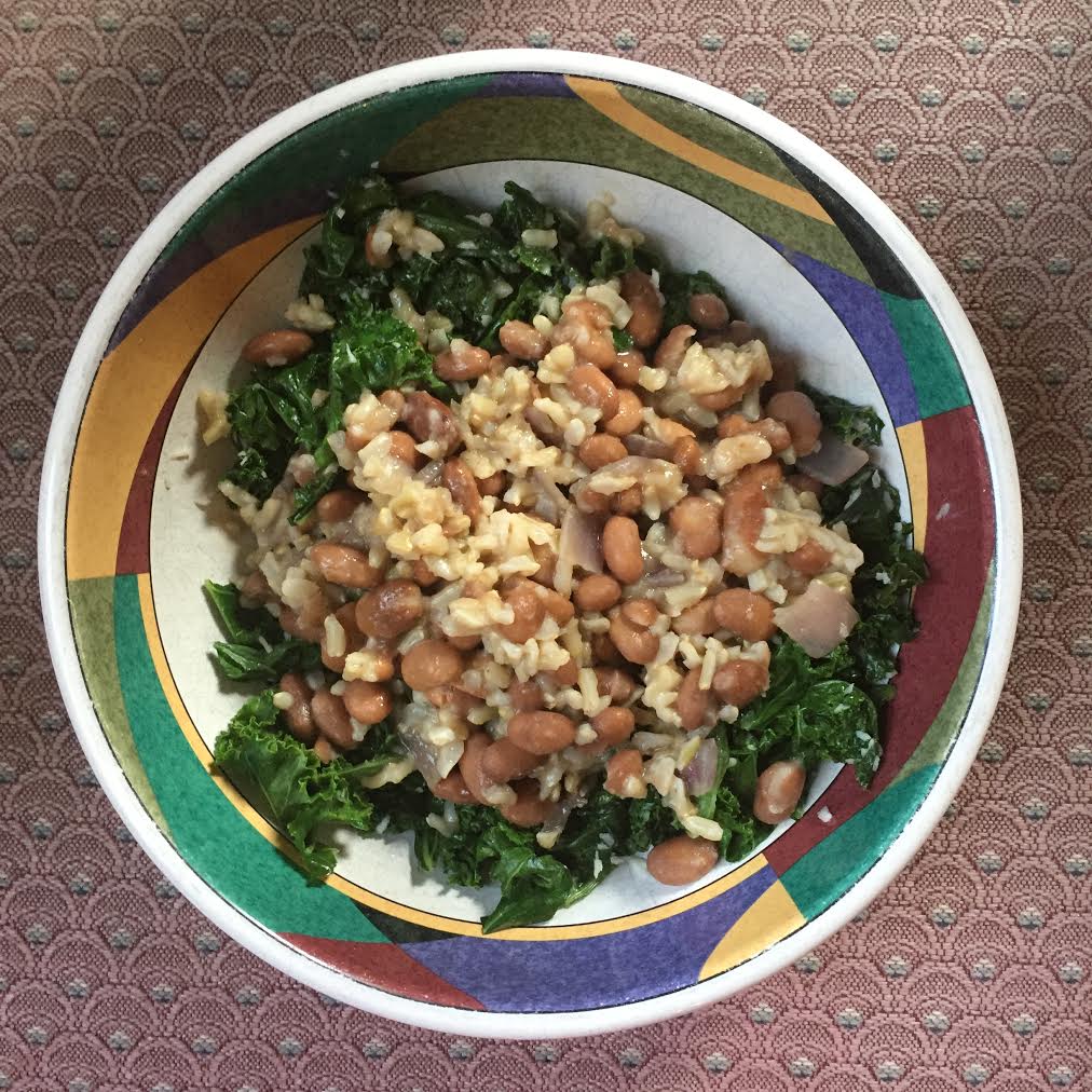 Pinto Beans and Rice with Kale