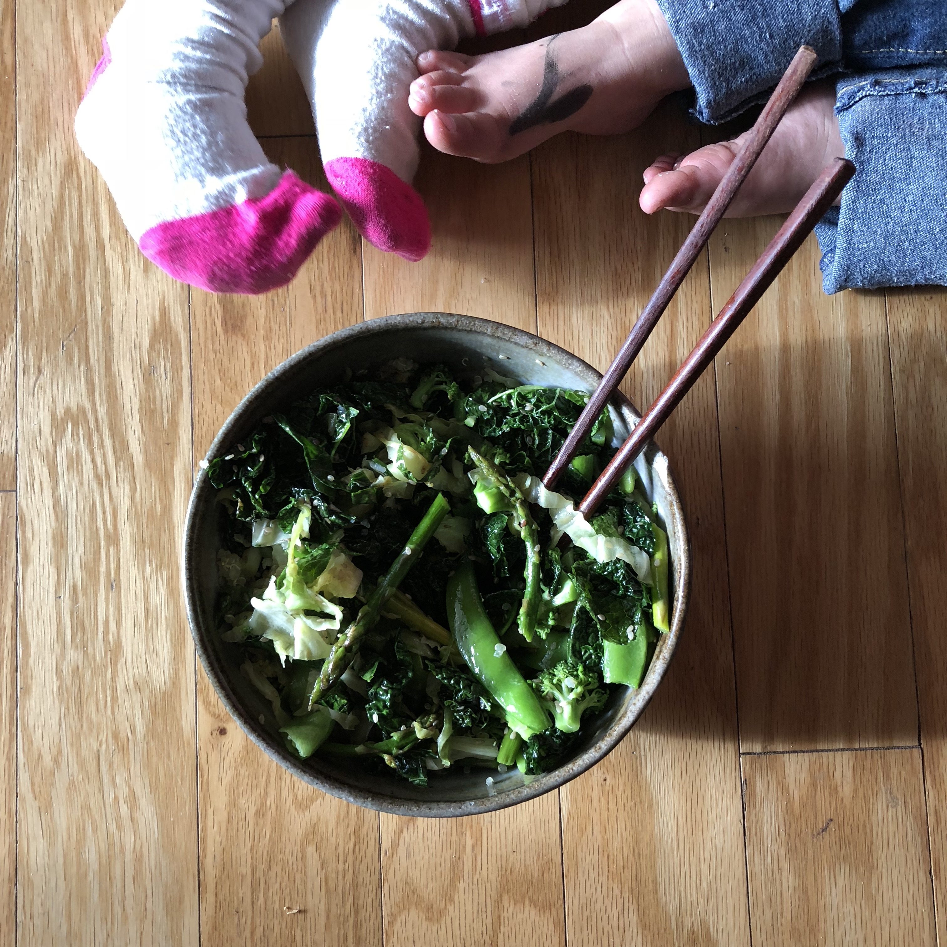 Springtime Green Veggie Stir Fry