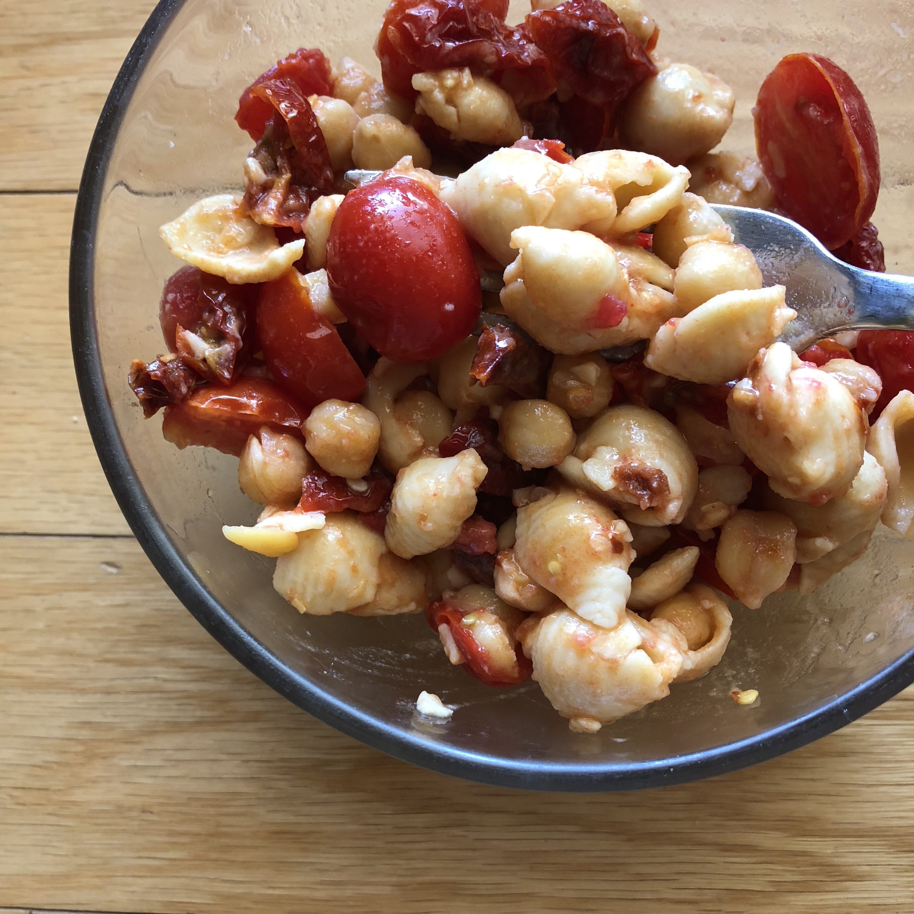 Triple Tomato Pasta with Chickpeas