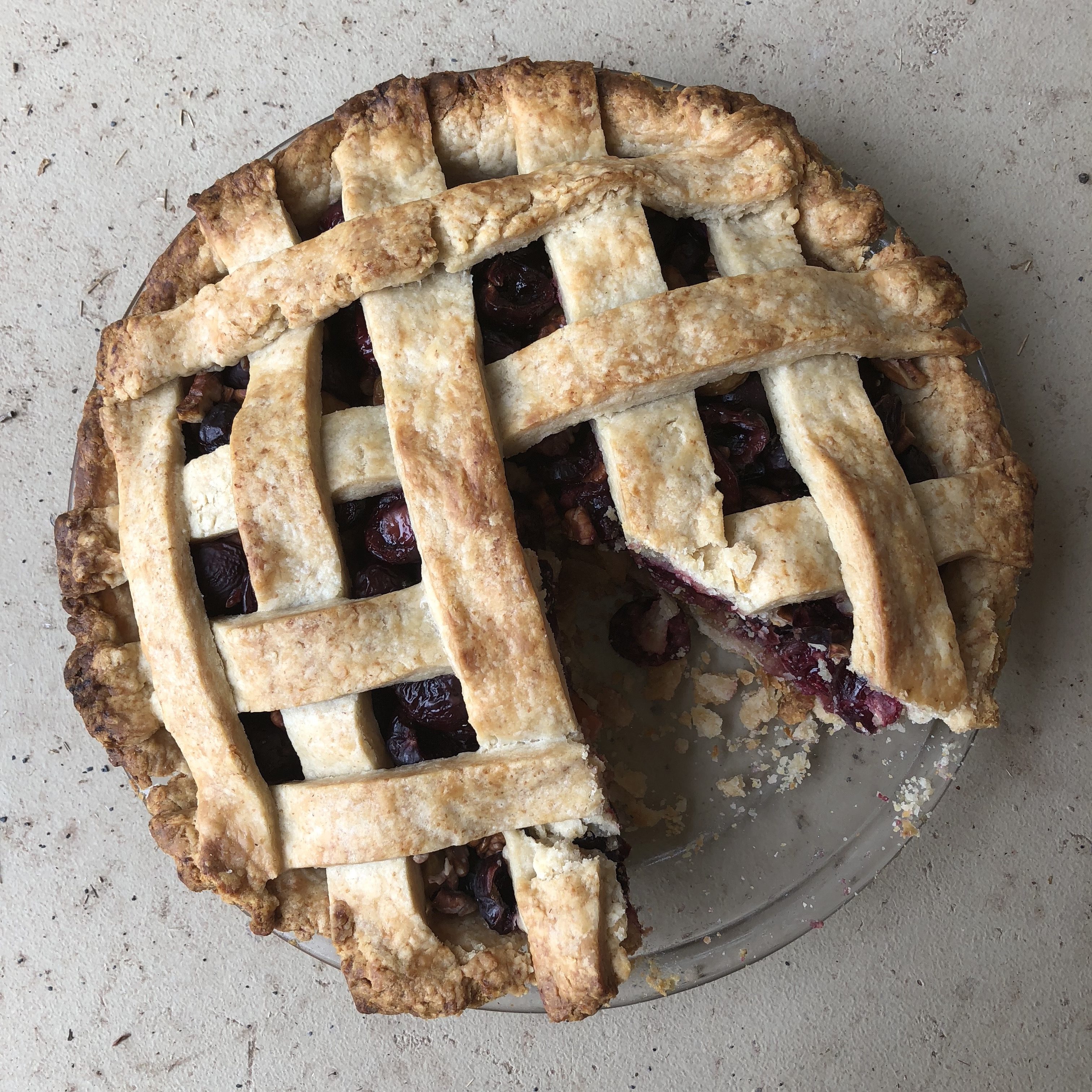 Vegan Cherry Pecan Pie