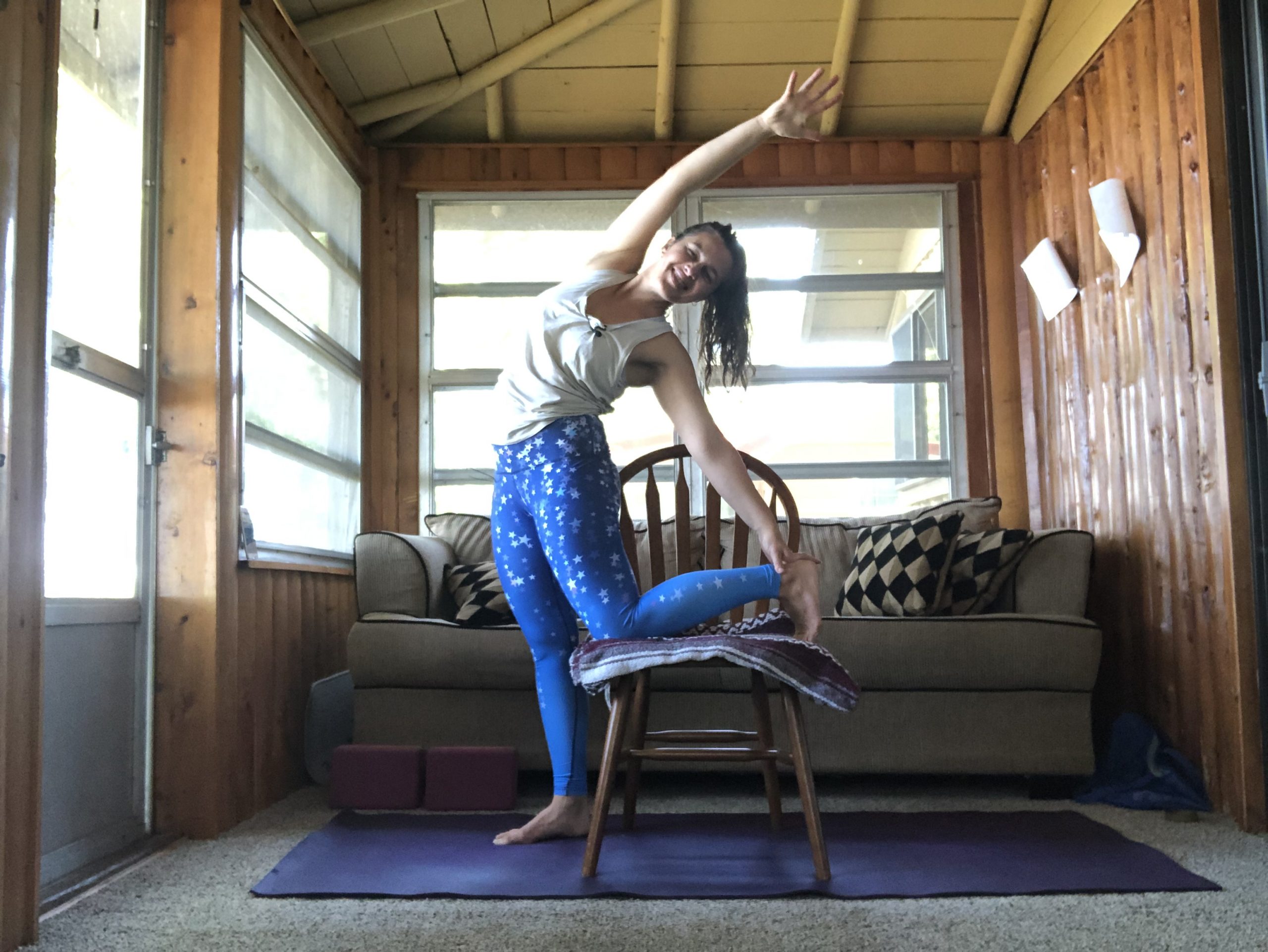 Take a yoga break in your chair